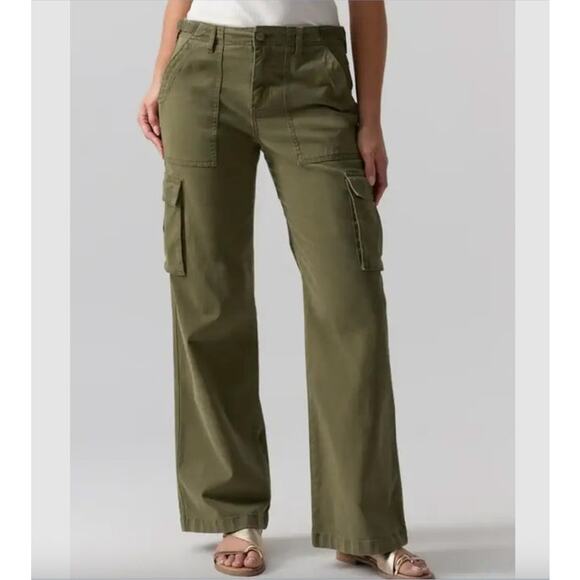 SANCTUARY Pants Size 33 NEW Reissue Cargo Pant Army Green Pockets - Picture 1 of 7